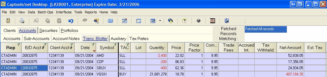 CTnetTransBlotter